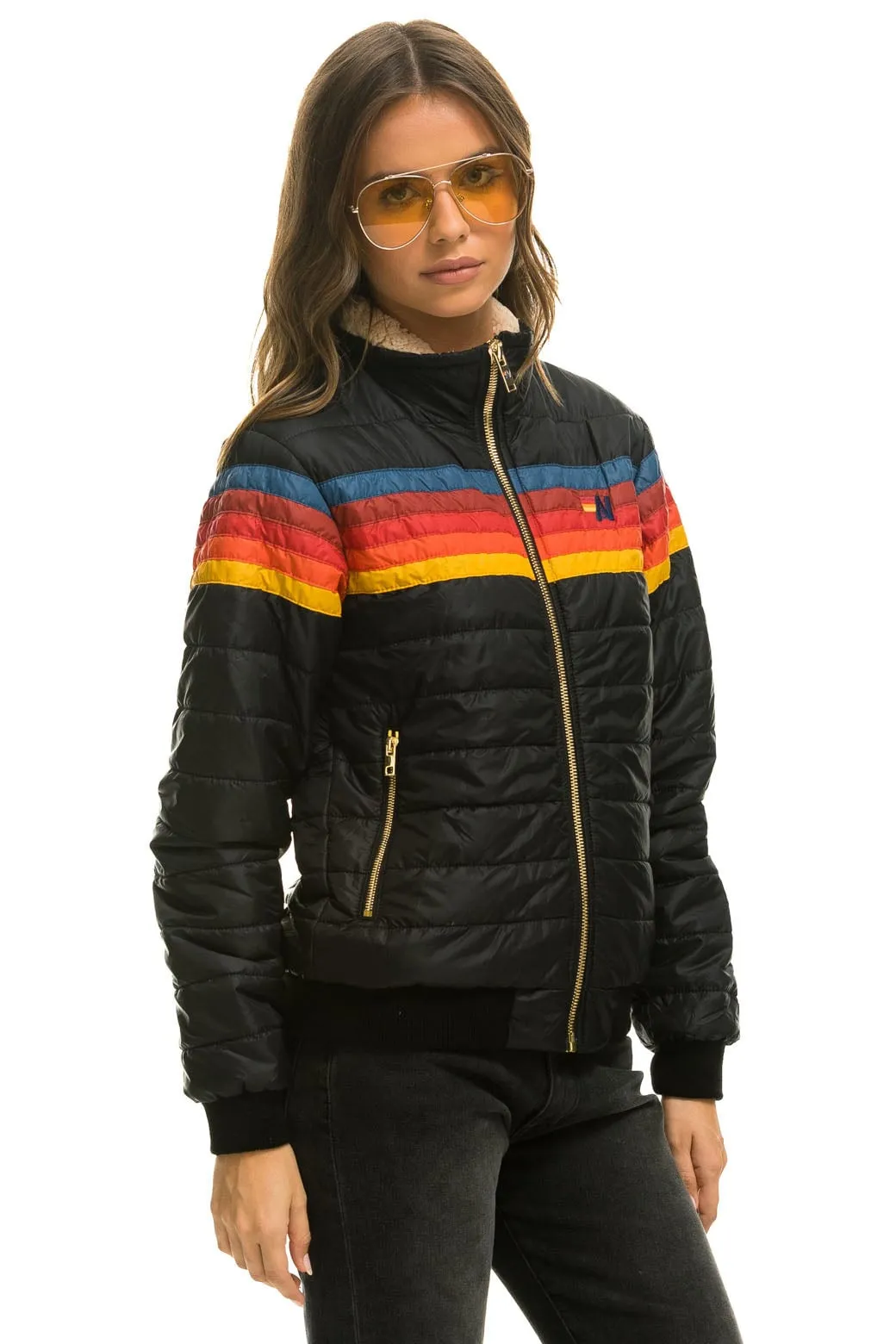 5 STRIPE JACKET -  BLACK