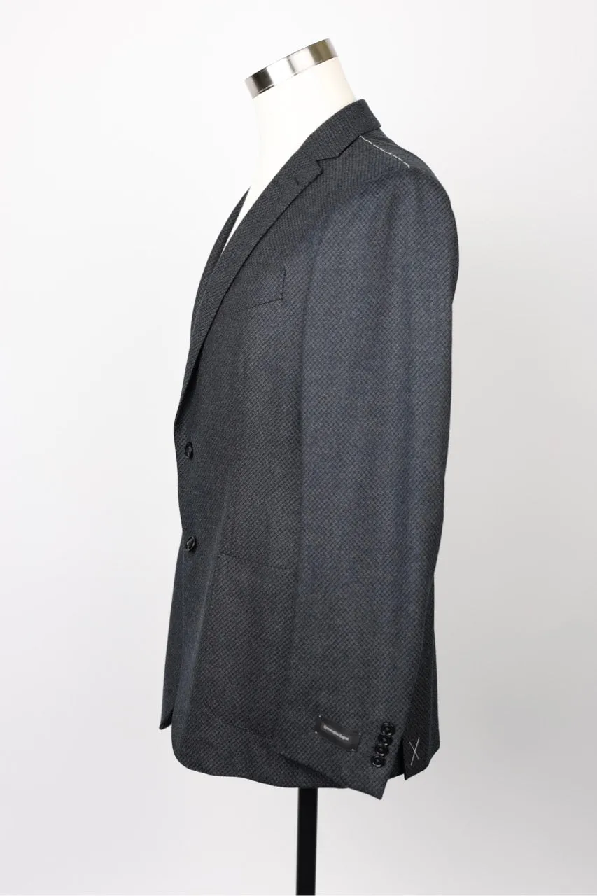 Birdseye Pattern Wool Sports Coat