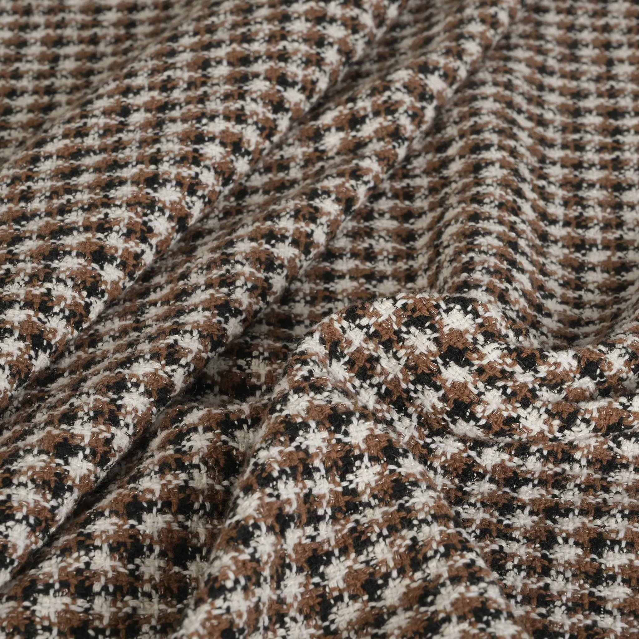 Brown & White Houndstooth Tweed 4561