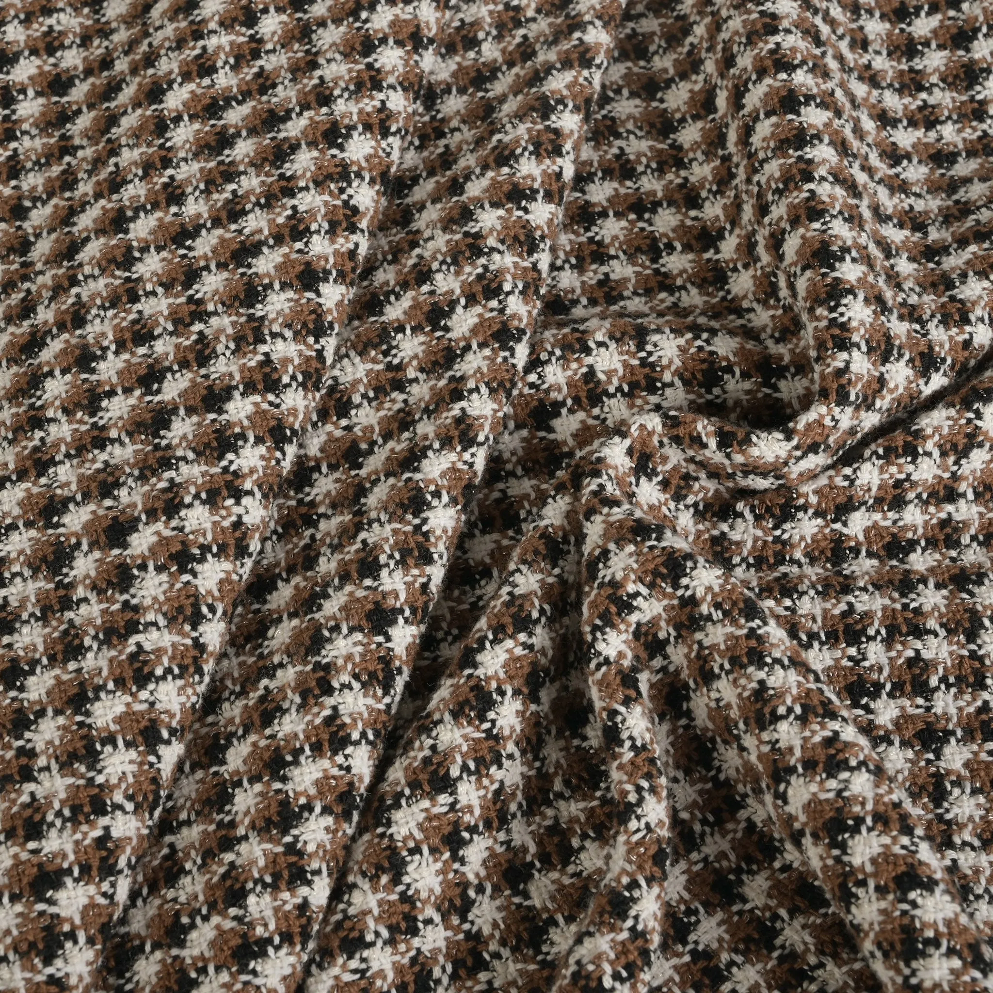 Brown & White Houndstooth Tweed 4561