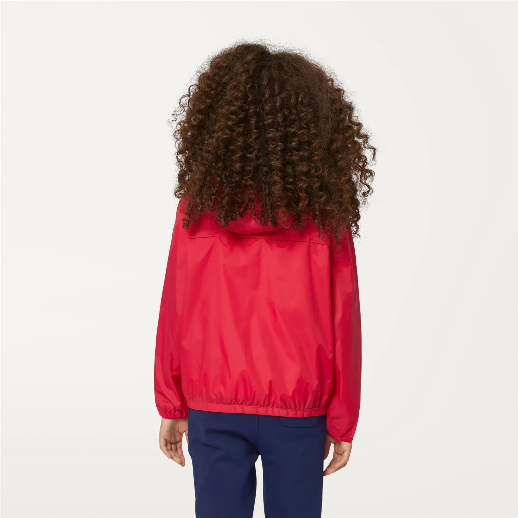 Claude - Kids Packable Full Zip Waterproof Rain Jacket in Red Berry