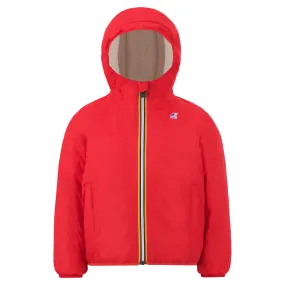 Claude Orsetto - Kids Sherpa Lined Waterproof Jacket in Ecru - Red