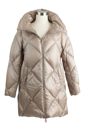 Diamond Quilted Down Puffer Coat