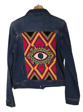 Elisabeth Denim Jacket with Handmade EYE (M)