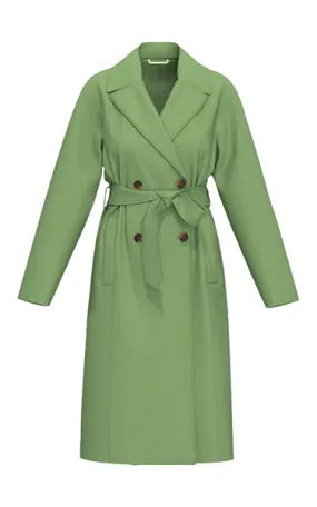 Emme Galles Trench in Soft Green