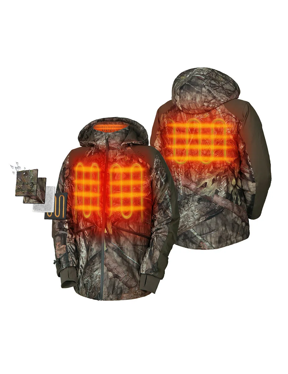 Men's Heated Hunting Jacket - Camouflage, Mossy Oak® Country DNA (Apparel Only)