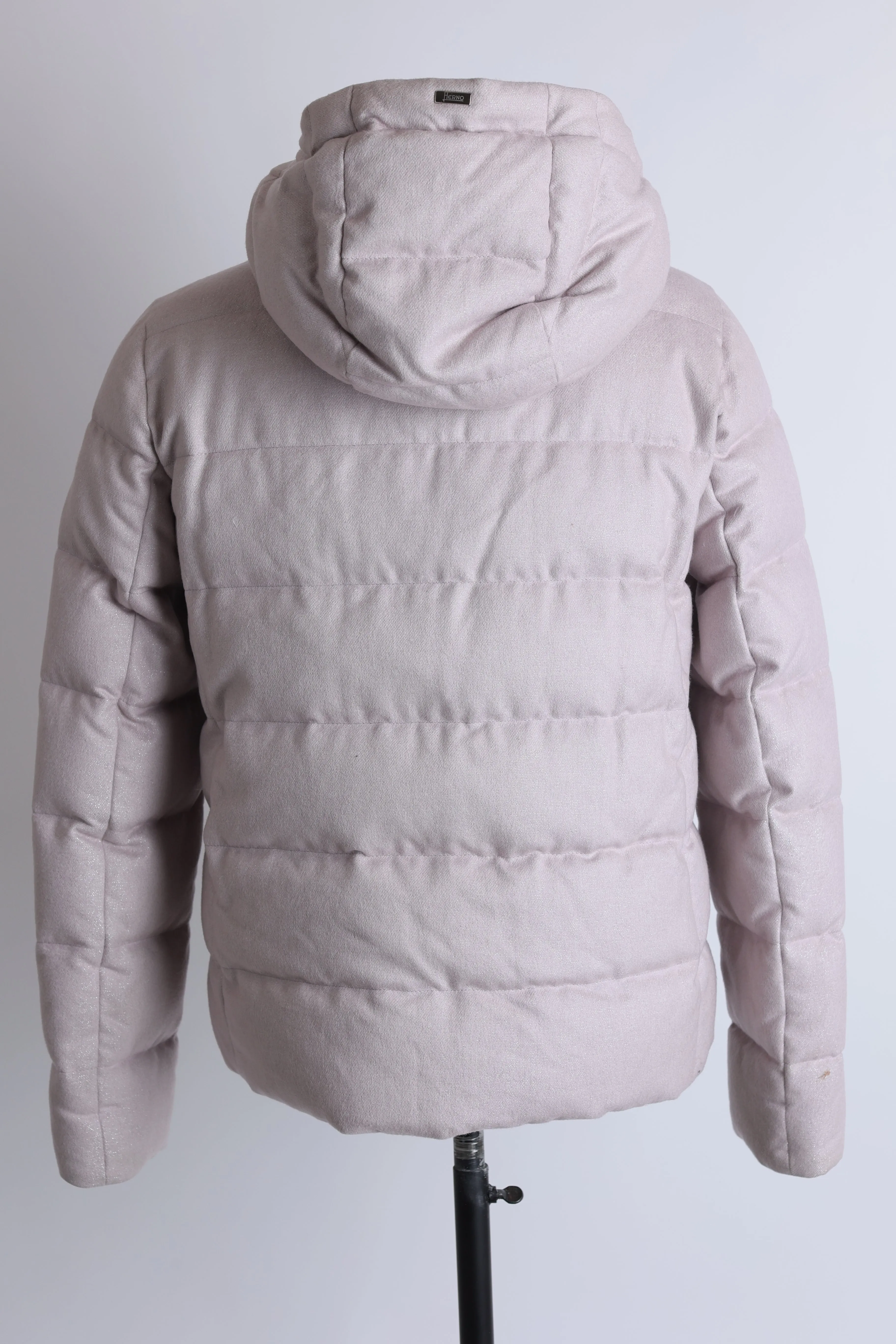 Waterproof Silk/Cashmere Down Puffer Jacket